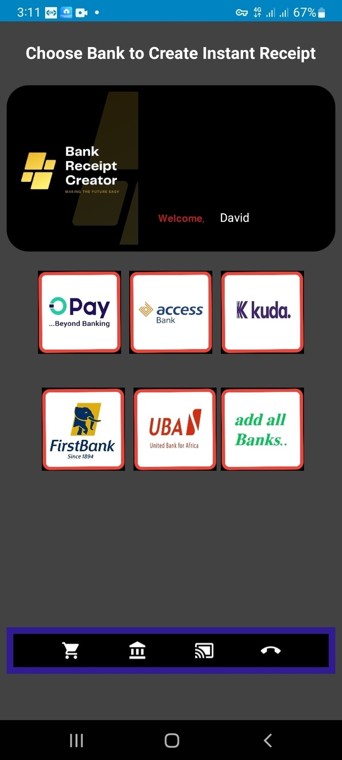 BANK RECEIPT CREATOR - Application BANK RECEIPT CREATOR - Application